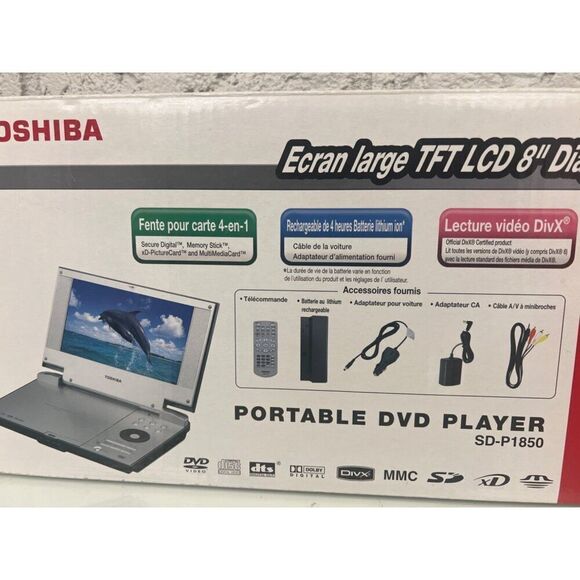 Toshiba 8” Diagonal Widescreen Portable DVD Player - Picture 4 of 8